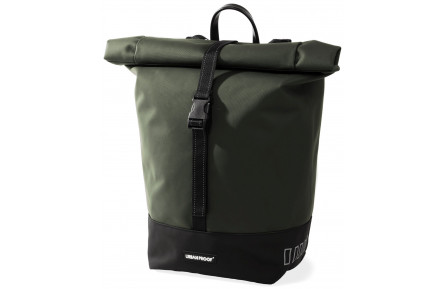 Gerecyclede enkele fietstas Urban Proof Rolltop 20 liter 30x15x42cm - Groen