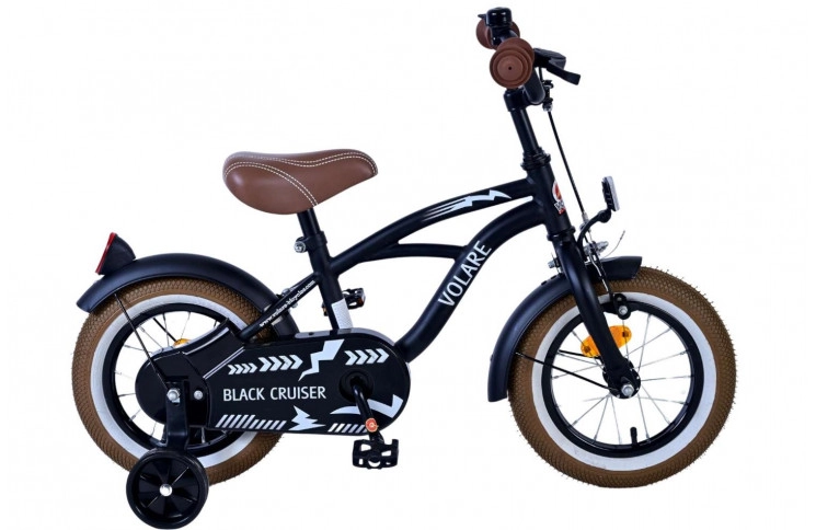 Volare Black Cruiser Kinderfiets 12"/21.5 cm/Zwart/21201