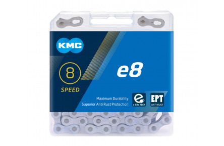 KMC e8 ept ketting, 1/2x3/32, 7/8-speed mid motor e-bike ketting, anti-roest