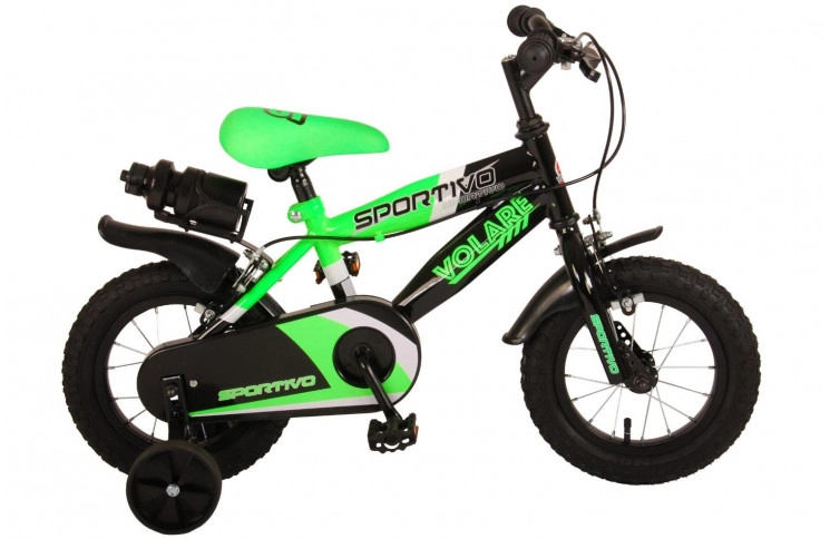 Volare Sportivo Children's Bicycle 12"/21.5 cm/Black-Green/2031