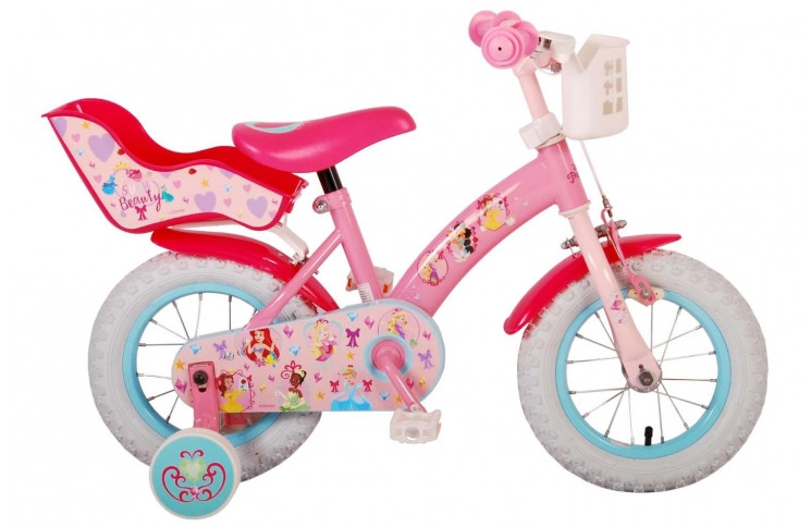 Disney Princess Kinderfiets 12"/20 cm/Roze-Rood/21209-CH