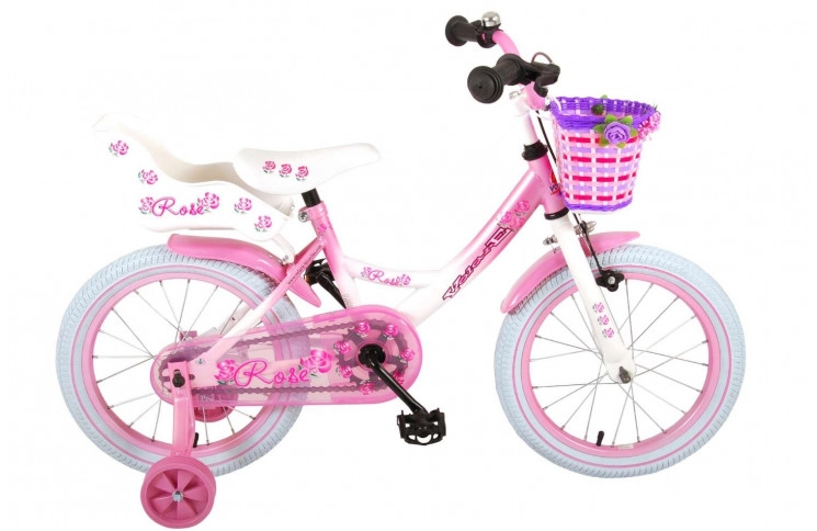 Volare Rose Kinderfiets 16"/25 cm/Wit-Roze/81611