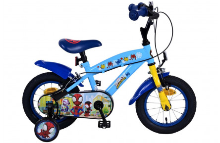 Spidey Kinderfiets 12"/21.5 cm/Blauw-Geel/21291-SAFW