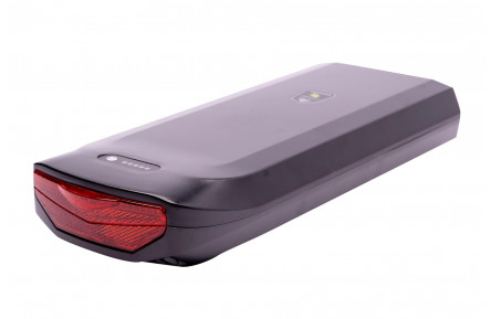 Bicycle battery for the trunk with rear light ShanShan SongXia II (Bumble Bee) 36V 17.5Ah with new charger