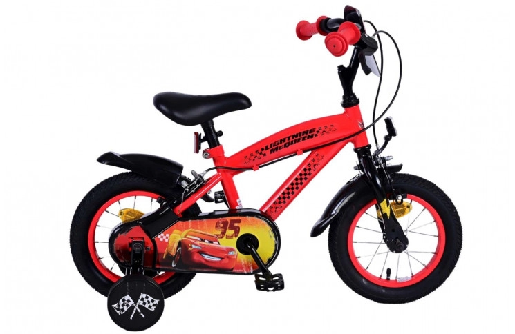 Disney Cars Kinderfiets 12"/21.5 cm/Rood-Zwart/21295-SAFW