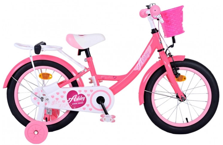 Volare Ashley Kinderfiets 16"/24 cm/Roze-Rood/31634