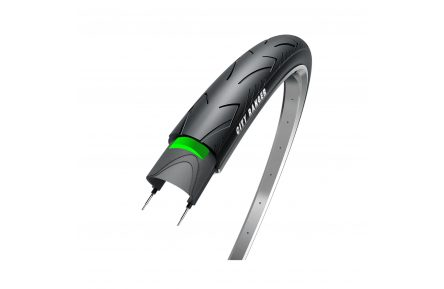 Obor City Ranger, zwart met reflectie, 28x1 5/8x 13/8, ETRTO 37-622 3mm anti-leklaag