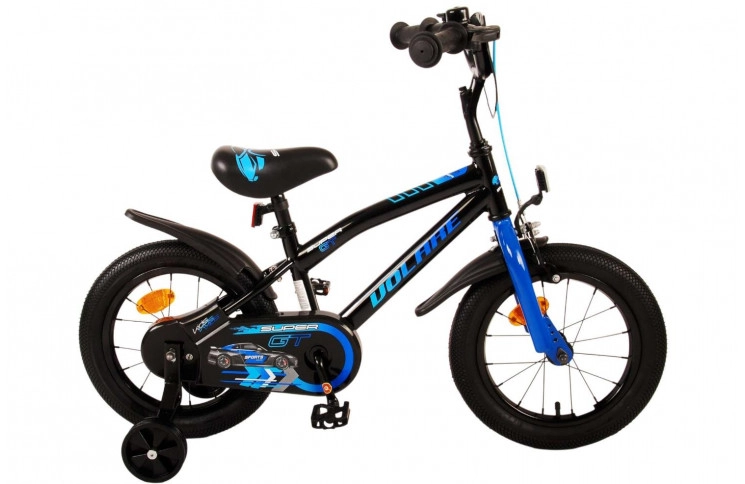 Volare Super GT Kinderfiets 14"/22 cm/Zwart-Blauw/21380