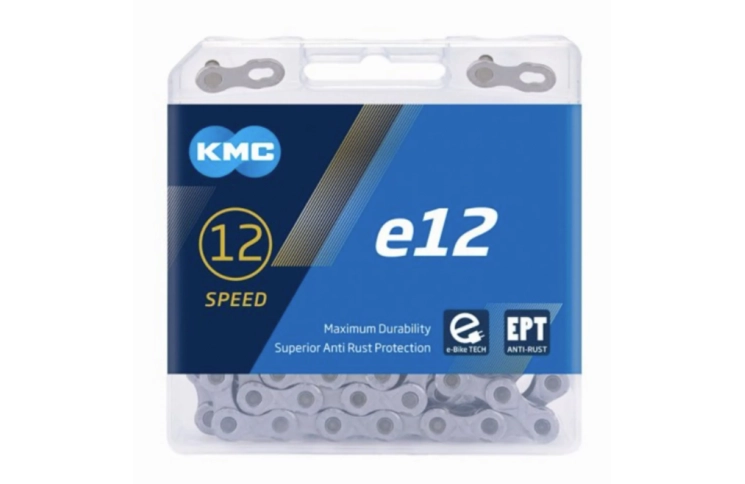 KMC E12 EPT ketting, 1/2x11/128, 130 schakels, 5.2mm pin, 12-speed, anti roest