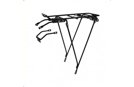 Ventura luggage carrier universal, black, aluminum. fitting on 26/28. Max load. 10Kg. With universal mounting material. (hanging packaging)