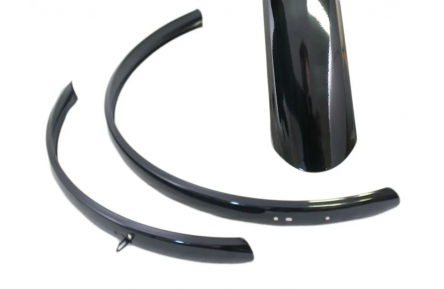 Spatbordset 28" Hybride gemaakt van aluminium 50mm - zwart 