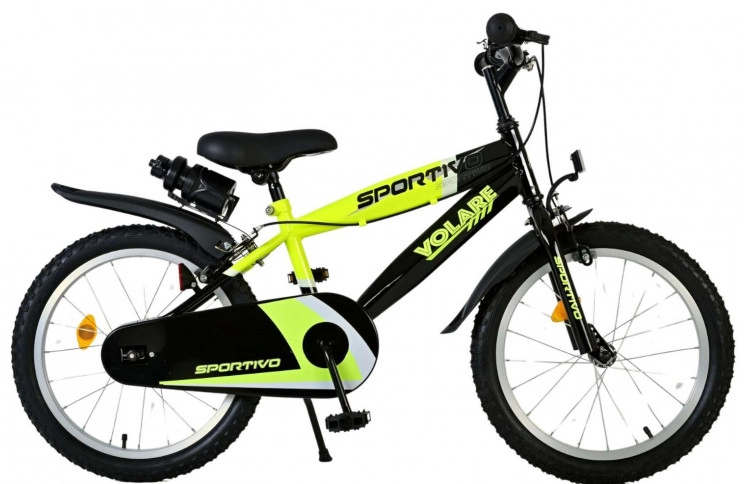 Volare Sportivo Kinderfiets 18"/28 cm/Zwart-Geel/2075