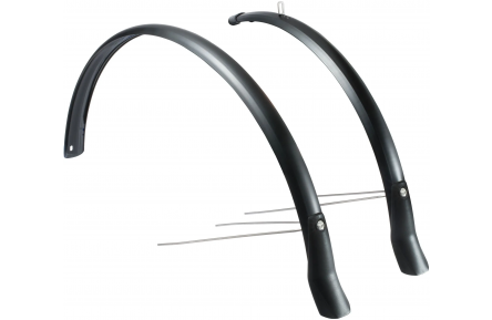 Spatbordset Eurofender Snello 28" x 51 mm - mat zwart 