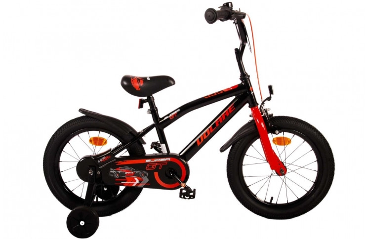 Volare Super GT Kinderfiets 16"/25.5 cm/Zwart-Rood/21784