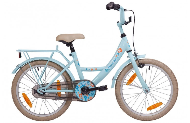 Meisjesfiets 18" BikeFun Flower Fun Girls, blauw