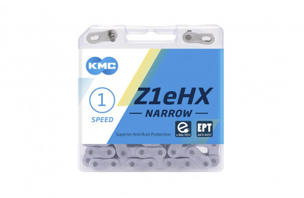 KMC chain Z1eHX EPT narrow 1/2x3/32, anti-rust, 128 L single speed