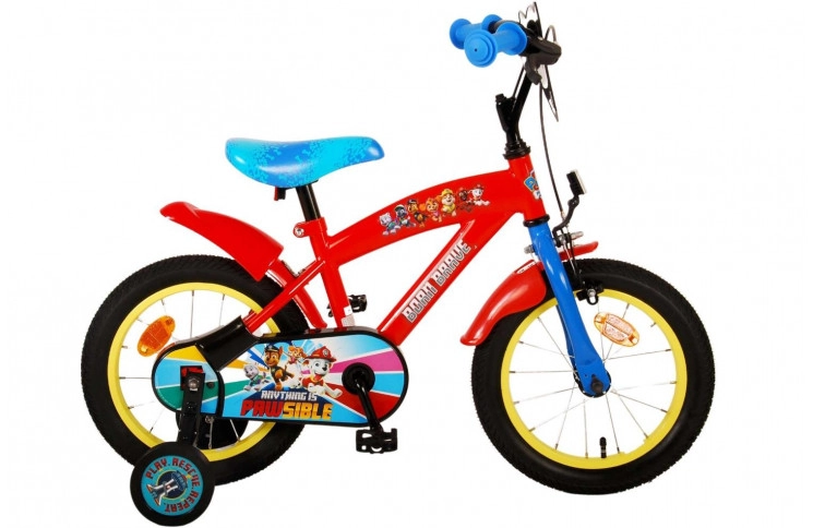 Paw Patrol Kinderfiets 14"/23 cm/Rood-Blauw-Geel/21508