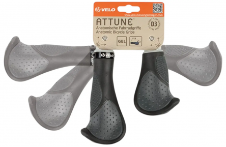 Handle Grip Set Comfort 3D-Gel 135/92mm Black/Grey