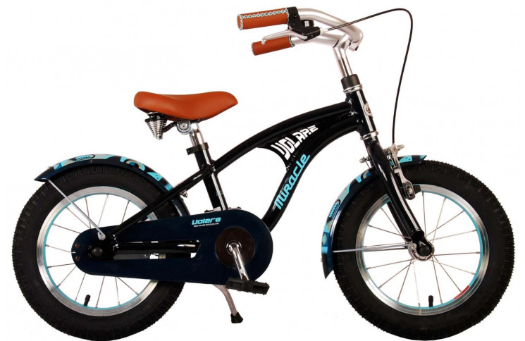 Volare – Vélo Enfant 16 Pouces – Cruiser Noir – 21602-SACB – Cadre Solide – Guidon Confortable – Dès 4-6 Ans