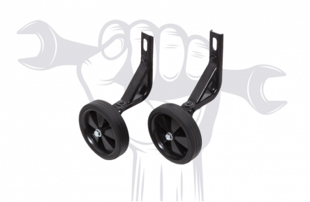 Montage van zijwieltjes op kinderfiets