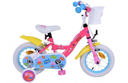 Peppa Pig Kinderfiets 12"/20 cm/Roze-Geel/21208-SAFW