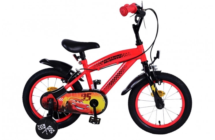 Disney Cars Kinderfiets 14"/23 cm/Rood-Zwart/21498-SAFW