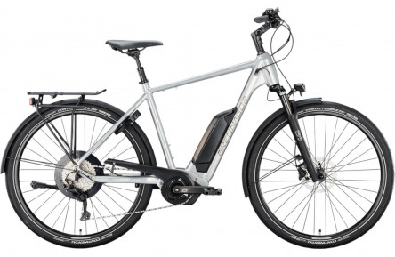 BRENNABOR Electric trekking bike T-38e 28"/60cm-XL/10/shiny silver - pale brown/02502409
