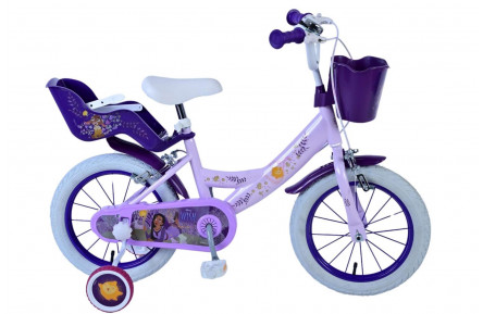 Disney Wish Kinderfiets 14"/27 cm/Roze-Paars/21511-DR