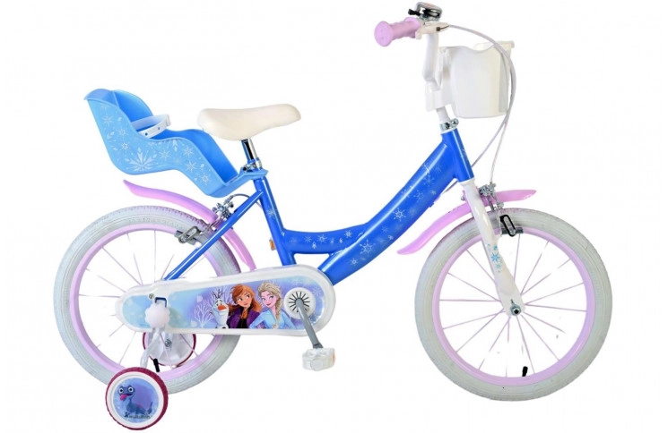 Disney Frozen Kinderfiets 16"/29 cm/Blauw-Roze/21714-DR