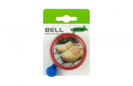 WIDEK 004929 FIETSBEL ROOD MET KLOMPEN OP KAART
