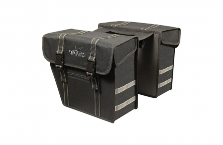 Dubbele fietstas Greenlands City 25 liter zwart