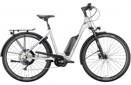 BRENNABOR Electric trekking bike T-38e 28"/55cm-L/10/shiny silver - pale brown/02502466