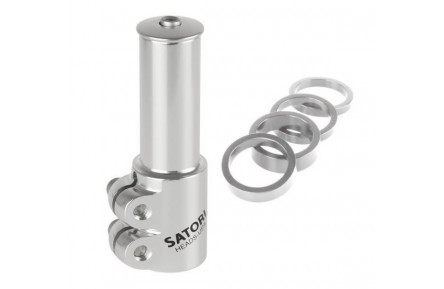 Satori A-head stuurpen 1 1/8 verhoger zilver