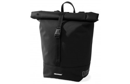 Gerecyclede enkele fietstas Urban Proof Rolltop 20 liter 30x15x42cm - zwart