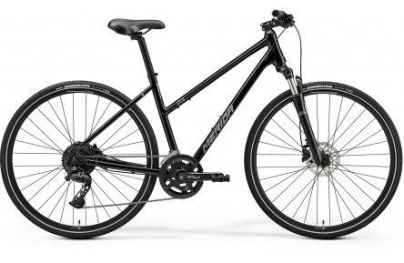 Merida CROSSWAY 300 GLOSSY BLACK/SILVER LADIES S