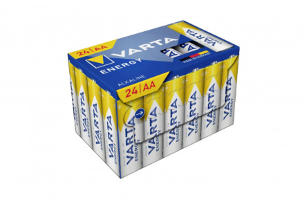 VARTA ENERGIE ALKALINE BATTERIJ AA/LR06 PENLITE DOOS 24 STUKS