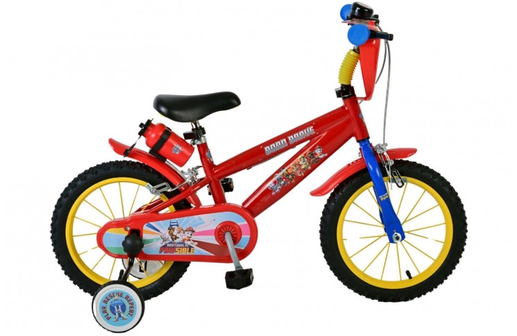 Paw Patrol Kinderfiets 14"/25 cm/Rood-Blauw-Geel/21346-DR