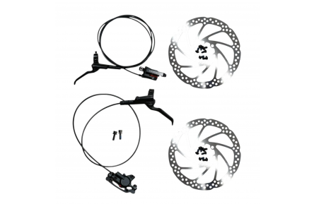 Schijfrem set, rechts 2000mm en links 1000mm kabellengte