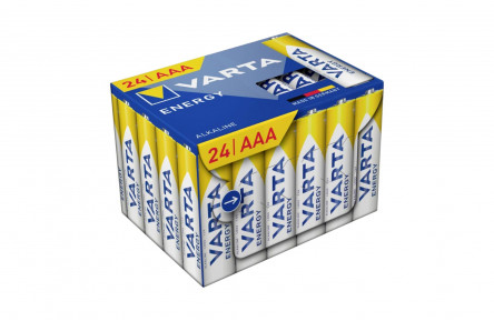 VARTA ENERGIE ALKALINE BATTERIJ AAA/LR03 MINI PENLITE DOOS 24 STUKS