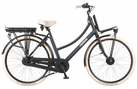 E-Bike TOMOS EB 15 Dames 28"/55cm/Zwart-mat/Li-ion 626 Wh/Ananda FM 40/Ananda D19 LED