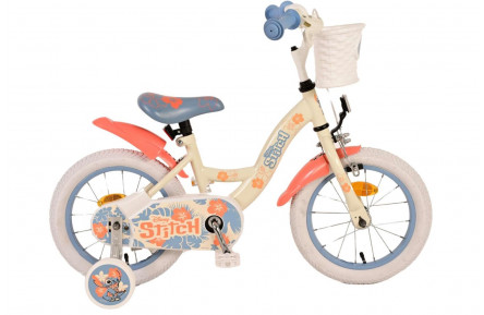 Disney Stitch Kinderfiets 14"/23 cm/Cr?me koraal Blauw/31450-SACB