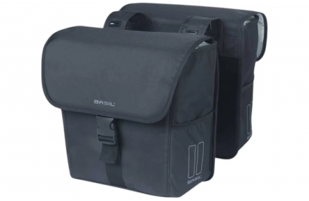 Dubbele Fietstas Basil Go Solid Black 32 Liter