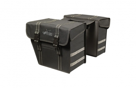 Dubbele fietstas Greenlands Black Line Double 40 liter 36 x 32 x 18 cm (2x) - zwart