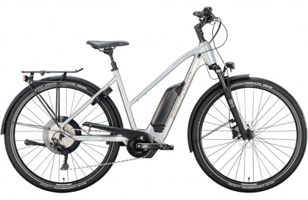 BRENNABOR Electric trekking bike T-38e 28"/50cm-L/10/shiny silver - pale brown/02502425