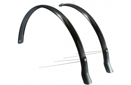 Spatbordset Eurofender Snello 28" x 51 mm - zwart