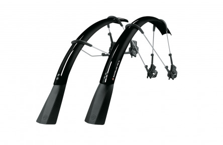 Spatbordset met stangen en bevestigingsmateriaal RACEBLADE PRO XL 28", zwart