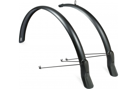 Spatbordset Eurofender Scatto 28" x 51 mm - mat zwart 