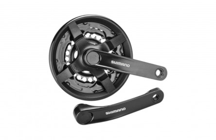 SHIMANO CRANKSTEL FC-TY301 42X34X24T -4MM 170MM 6-8 SPEED ZWART