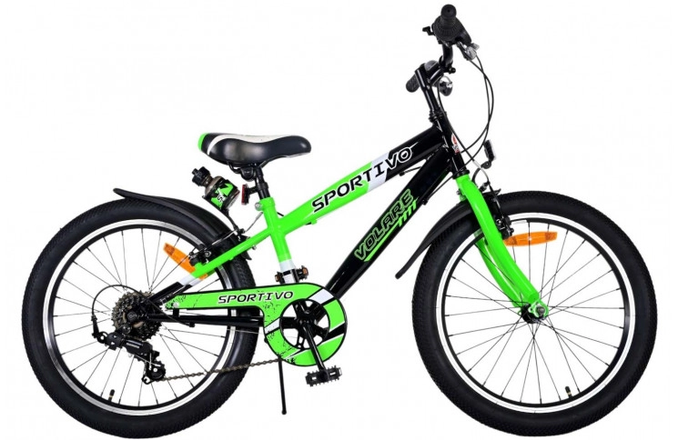 Volare Sportivo Kinderfiets 20"/28 cm/Zwart-Groen/22116