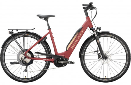 BRENNABOR Elektrische trekkingfiets T-48e 28"/45cm-S/10/aarderood mat - warm oranje mat/02502581